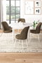 Hanah Home Juego de mesa y sillas de comedor de 5 piezas - Blanco y Marrón